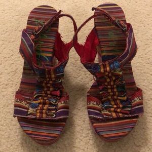 Blowfish Malibu Bohemian Wedge - size 6.5